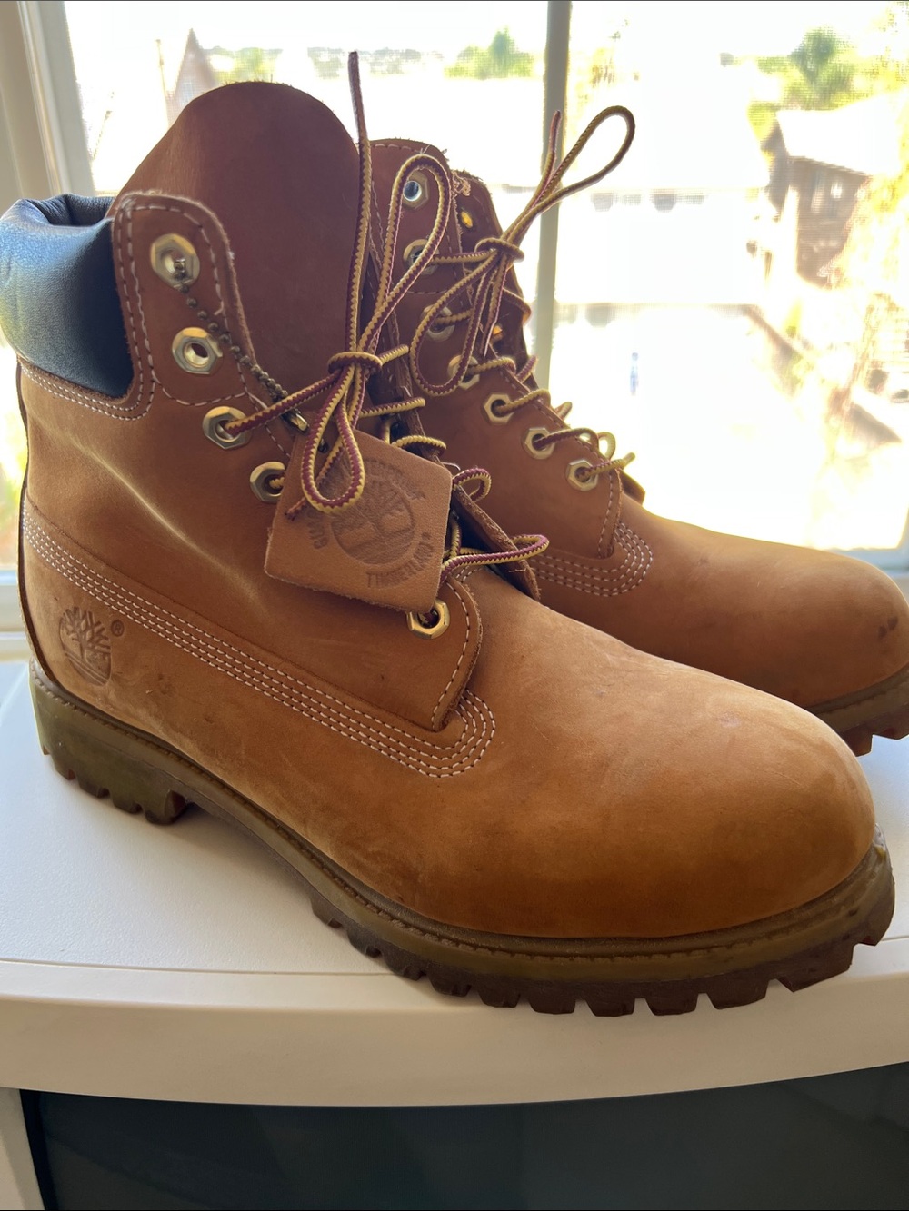 Timberland Men's Wheat Brown 6-Inch Lace-Up Work Boots